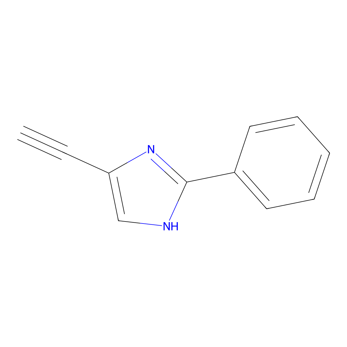 4-Ethynyl-2-phenylimidazole molecular structure, CAS 13317-72-1
