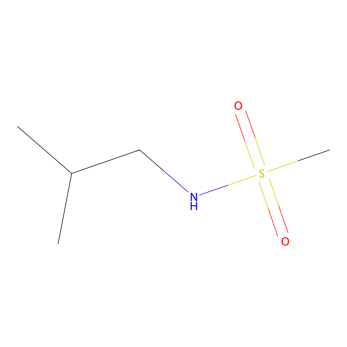 N-(2-methylpropyl)methanesulfonamide molecular structure, CAS 133171-80-9