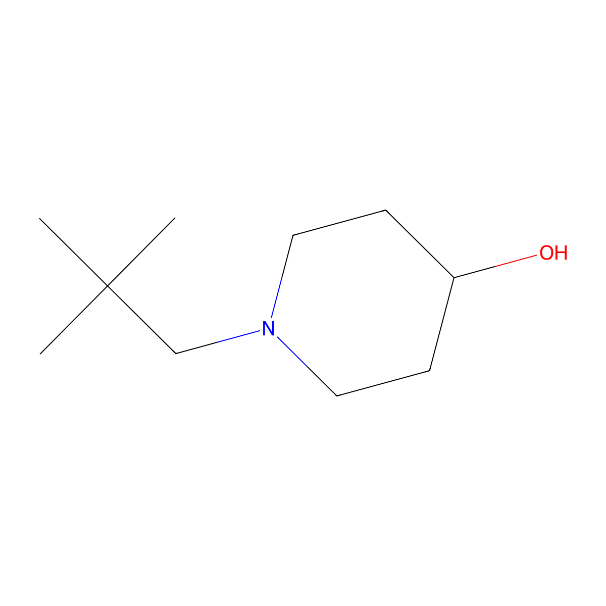 1-Neopentylpiperidin-4-ol molecular structure, CAS 1331736-80-1
