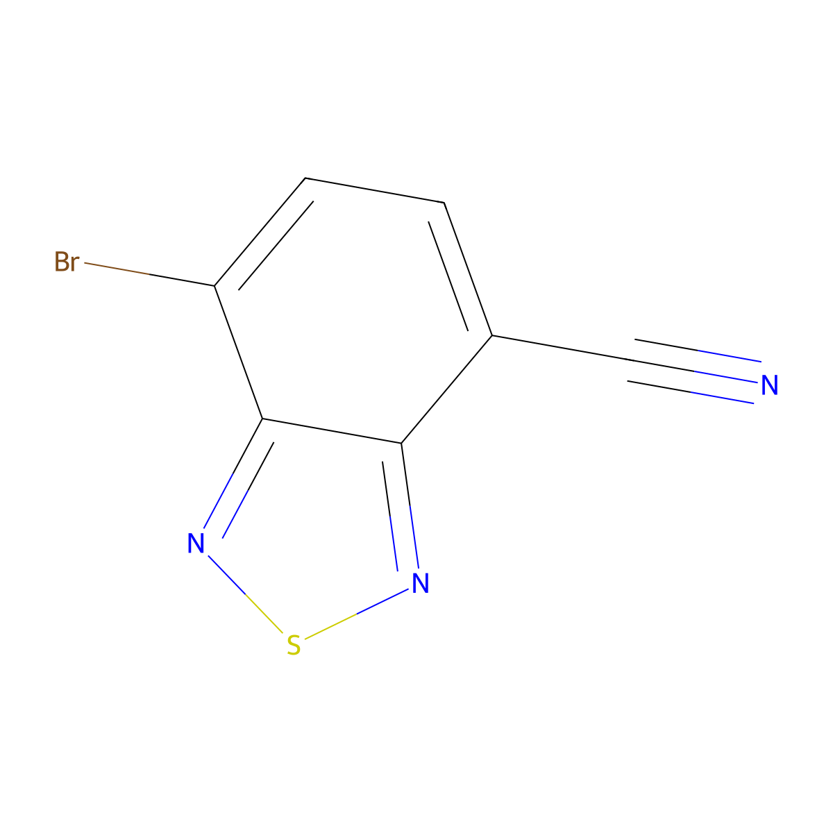 7-Bromo-2,1,3-benzothiadiazole-4-carbonitrile molecular structure, CAS 1331742-86-9