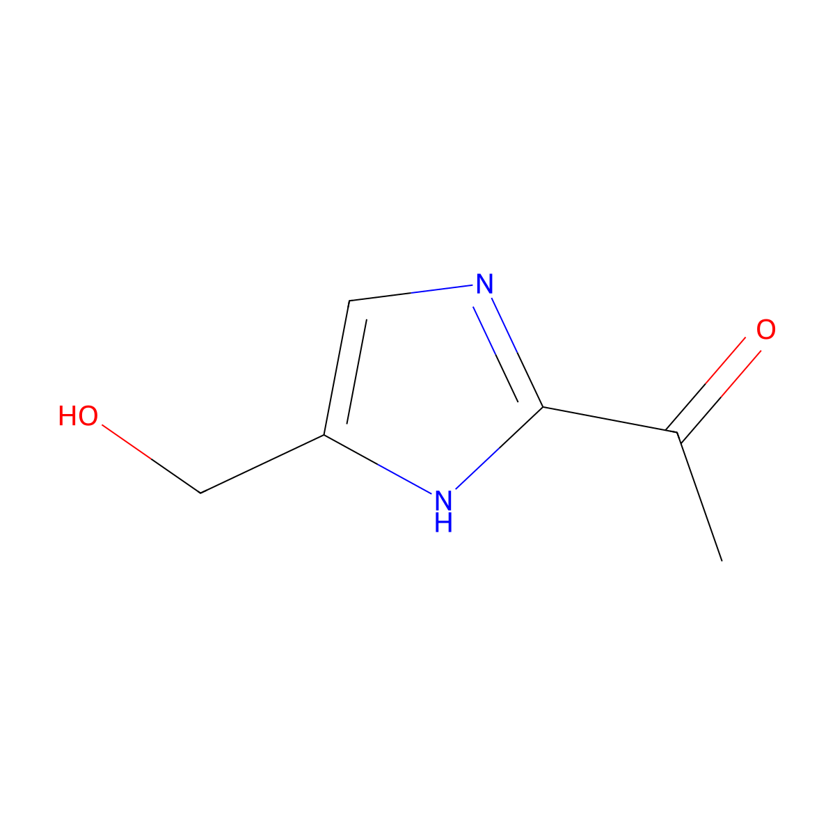 Ethanone, 1-[5-(hydroxymethyl)-1H-imidazol-2-yl]- molecular structure, CAS 1331754-16-5