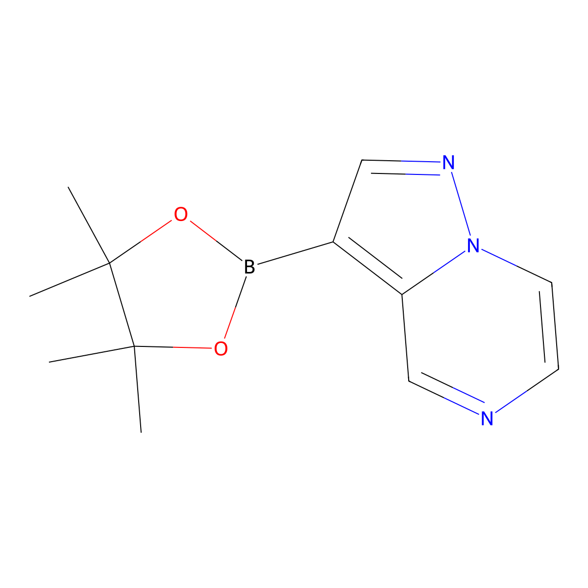 3-(4,4,5,5-Tetramethyl-1,3,2-dioxaborolan-2-YL)pyrazolo(1, 5-A)pyrazine molecular structure, CAS 1331768-81-0