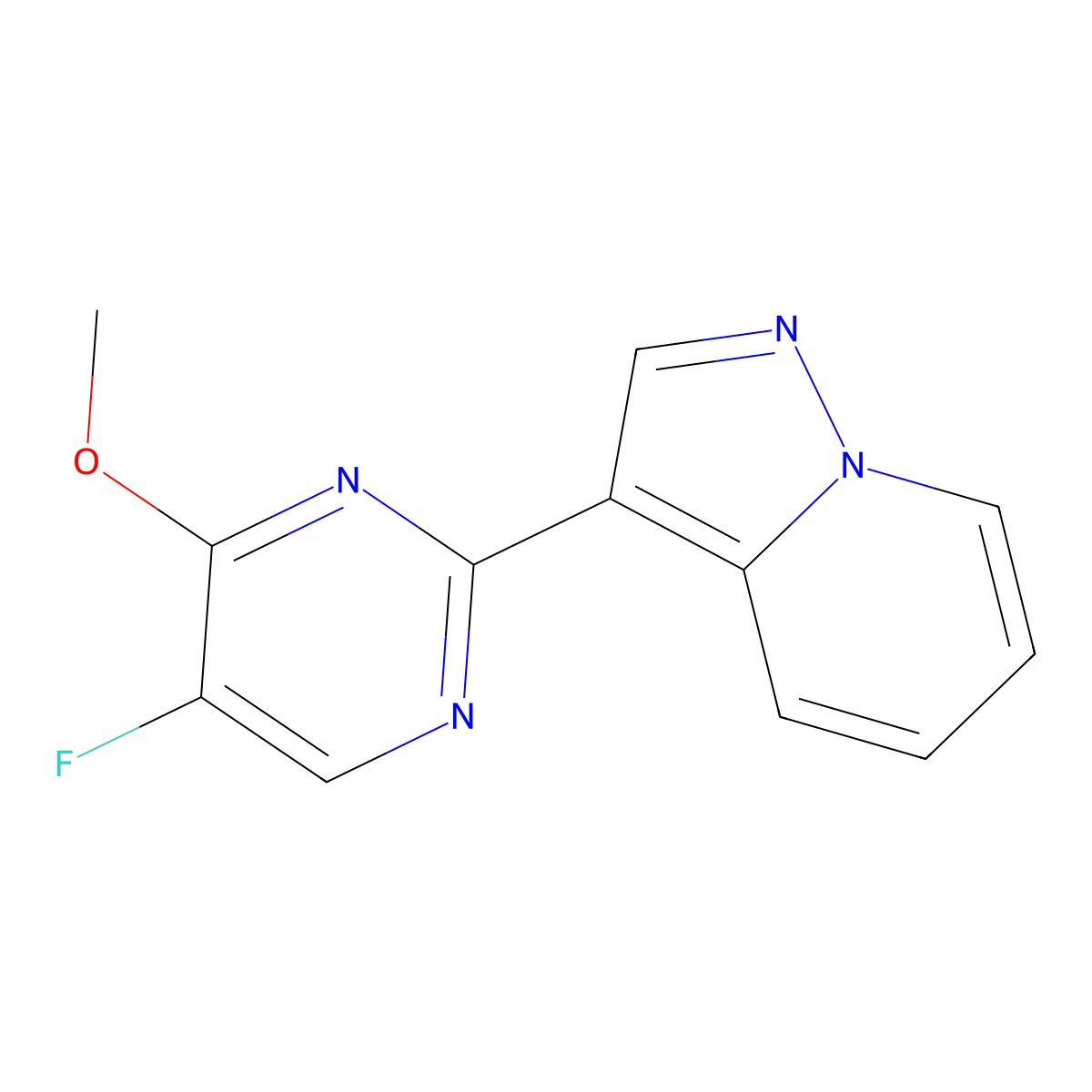 3-(5-Fluoro-4-methoxypyrimidin-2-yl)pyrazolo[1,5-a]pyridine molecular structure, CAS 1331768-95-6