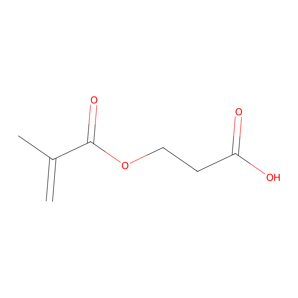3-[(2-Methylprop-2-enoyl)oxy]propanoic acid molecular structure, CAS 13318-10-0