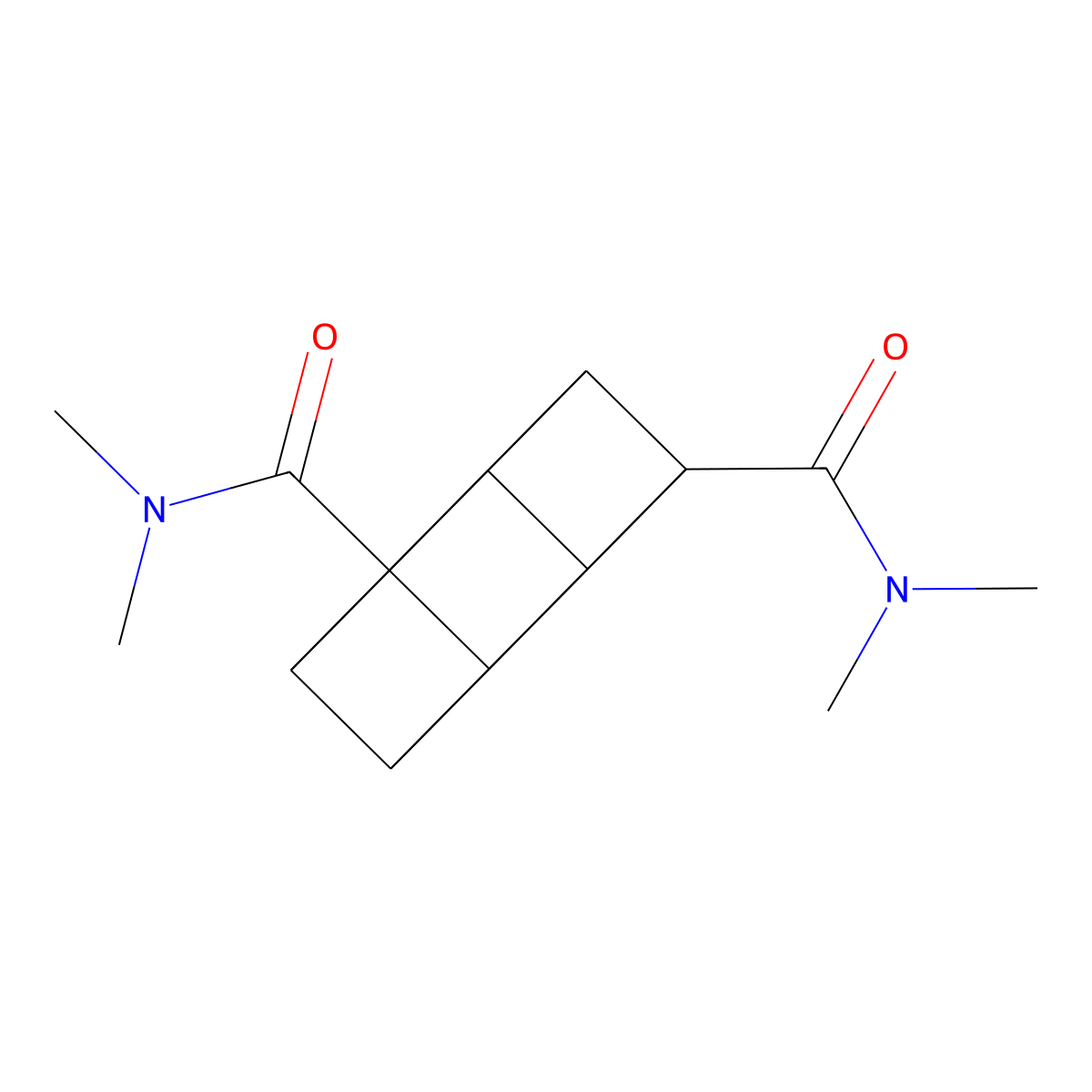 1,4-Cubanebis(dimethylamide) molecular structure, CAS 133180-93-5