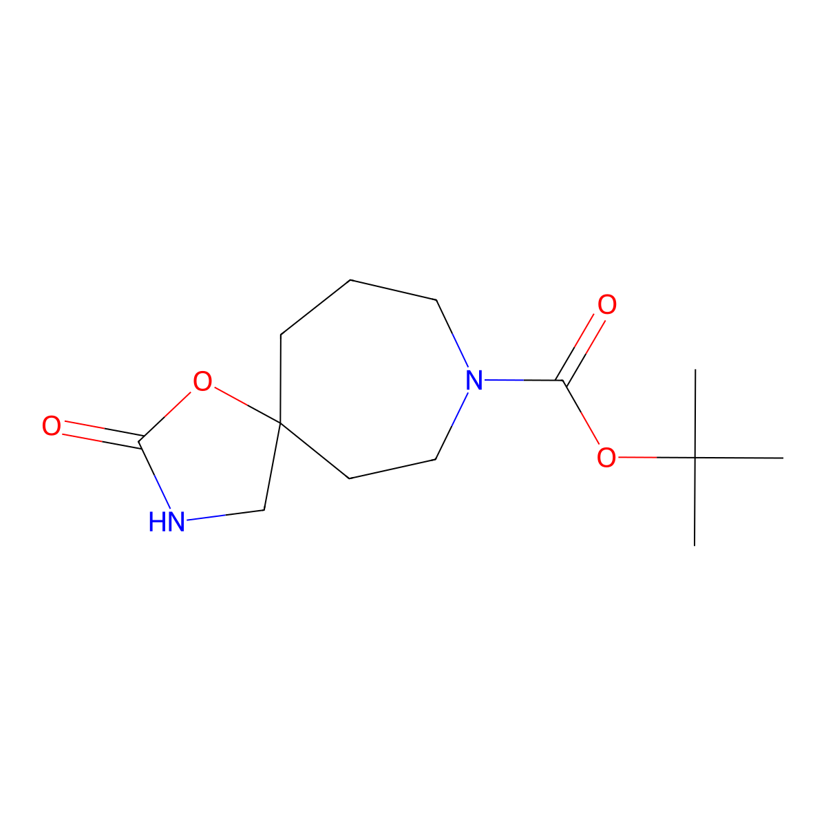 Tert-butyl 2-oxo-1-oxa-3,8-diazaspiro[4.6]undecane-8-carboxylate molecular structure, CAS 1331848-04-4