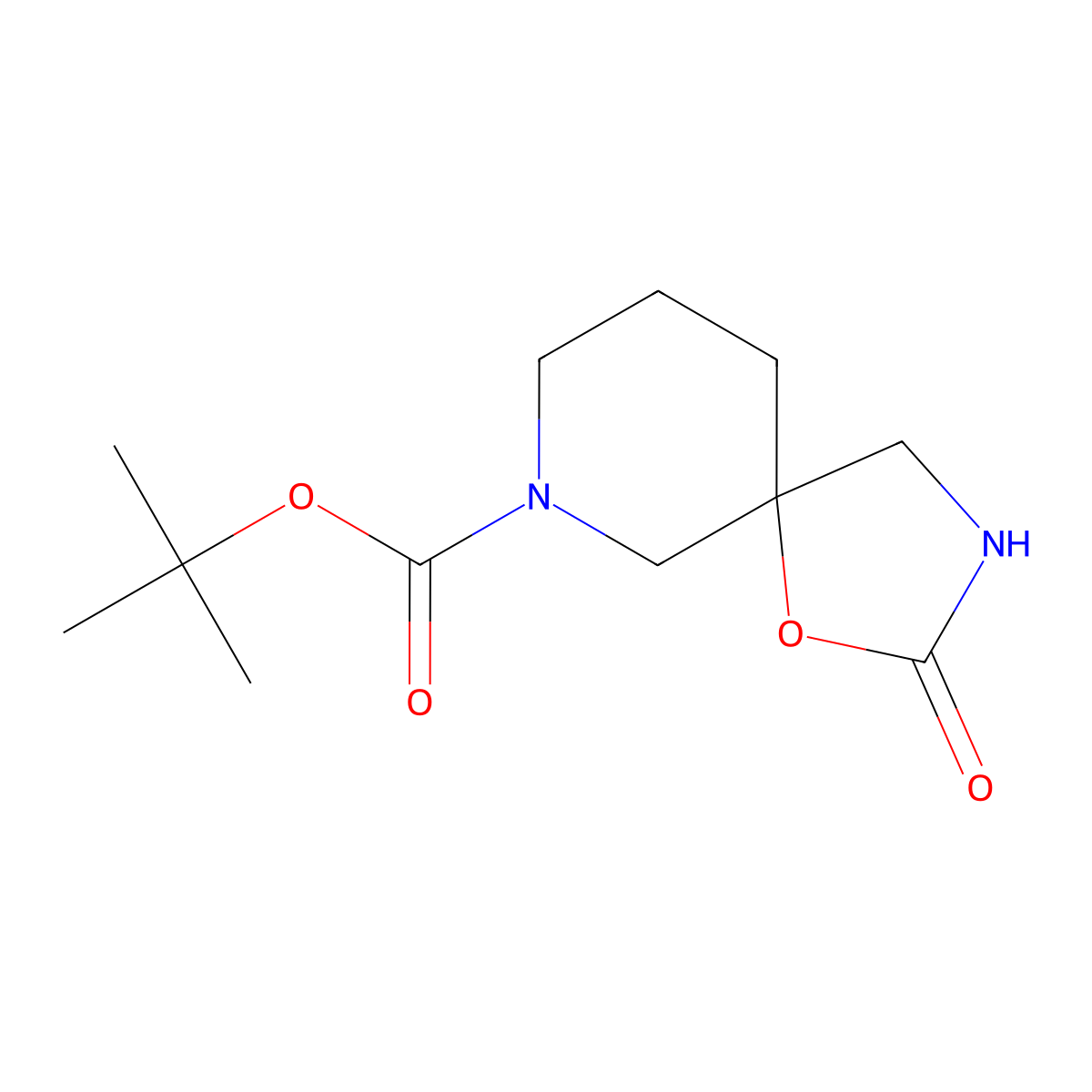 Tert-butyl 2-oxo-1-oxa-3,7-diazaspiro[4.5]decane-7-carboxylate molecular structure, CAS 1331848-07-7