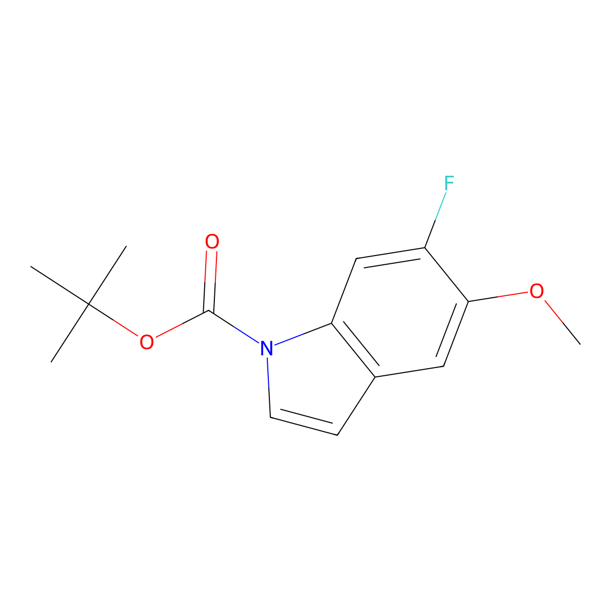 tert-Butyl 6-fluoro-5-methoxy-1H-indole-1-carboxylate molecular structure, CAS 1331848-12-4