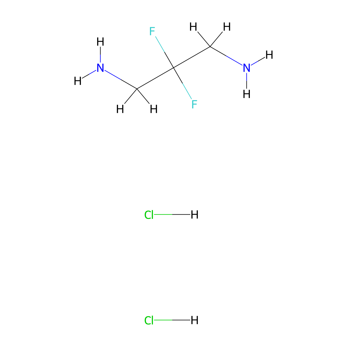 2,2-Difluoropropane-1,3-diamine dihydrochloride molecular structure, CAS 133186-53-5