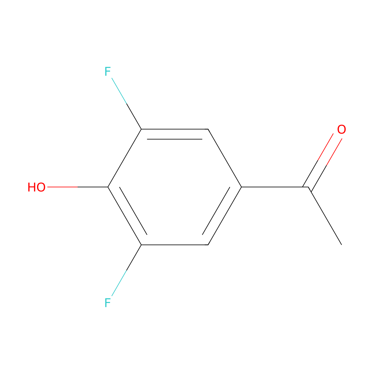 1-(3,5-Difluoro-4-hydroxyphenyl)ethanone molecular structure, CAS 133186-55-7