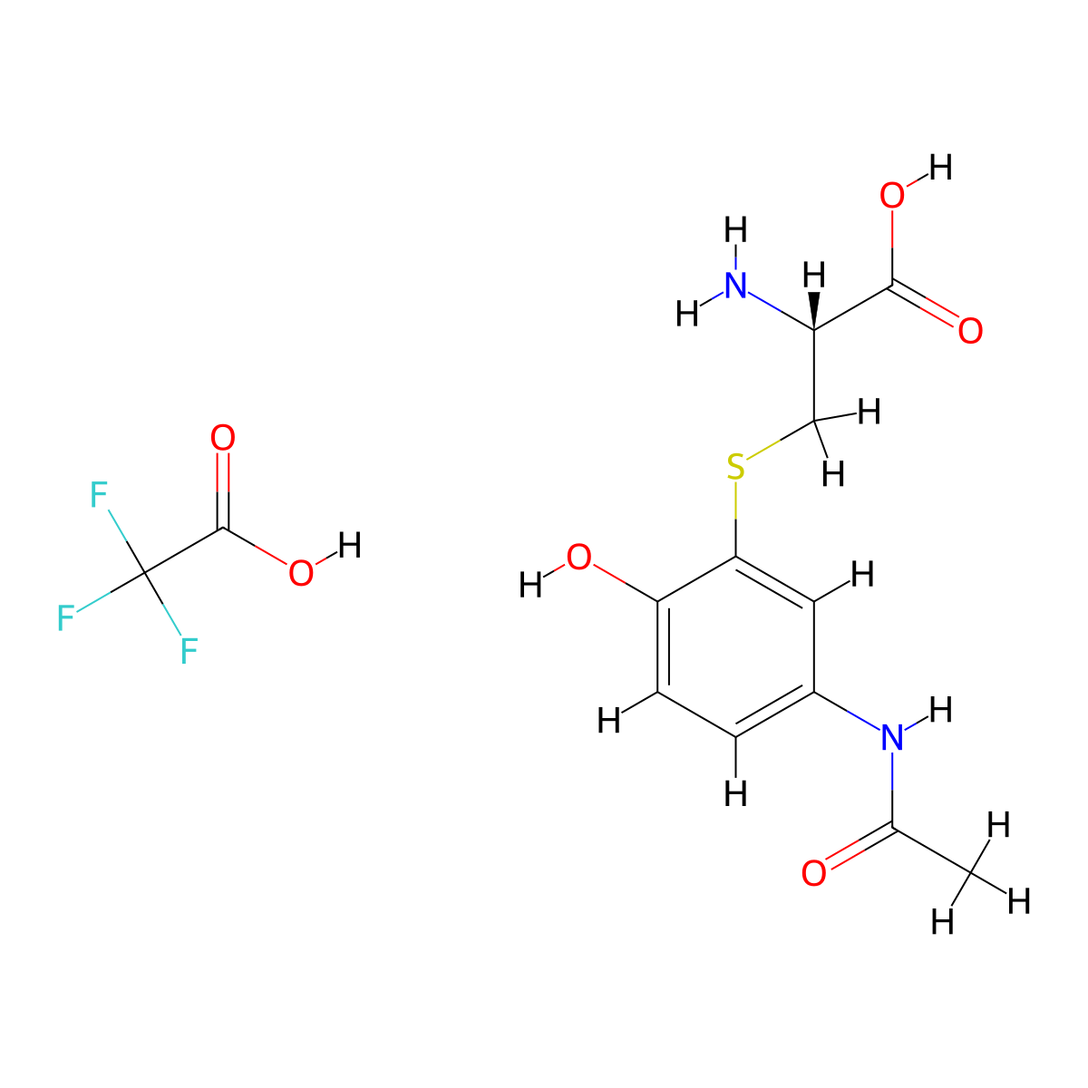 3-Cysteinylacetaminophen trifluoroacetic acid salt molecular structure, CAS 1331891-93-0
