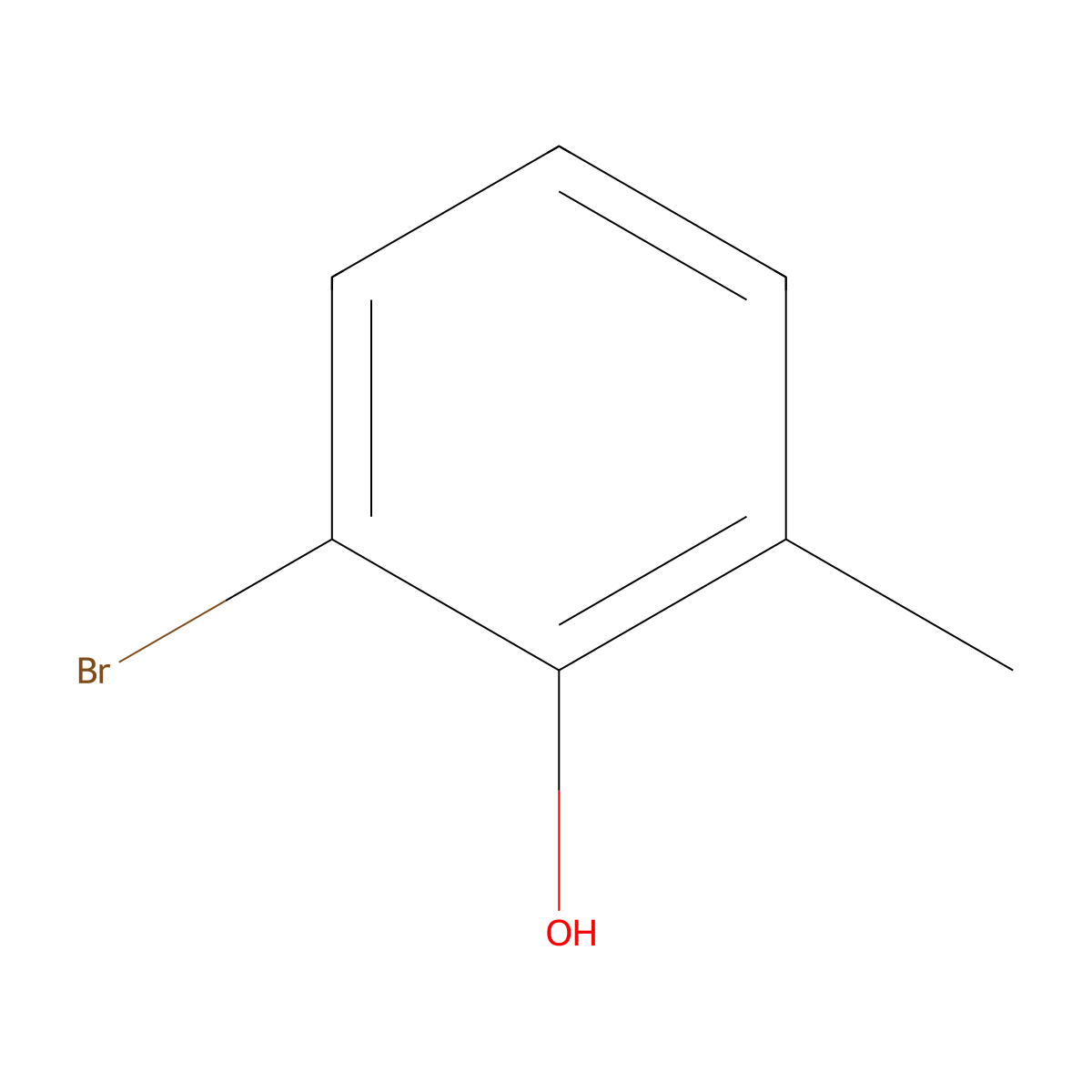 2-Bromo-6-methylphenol molecular structure, CAS 13319-71-6