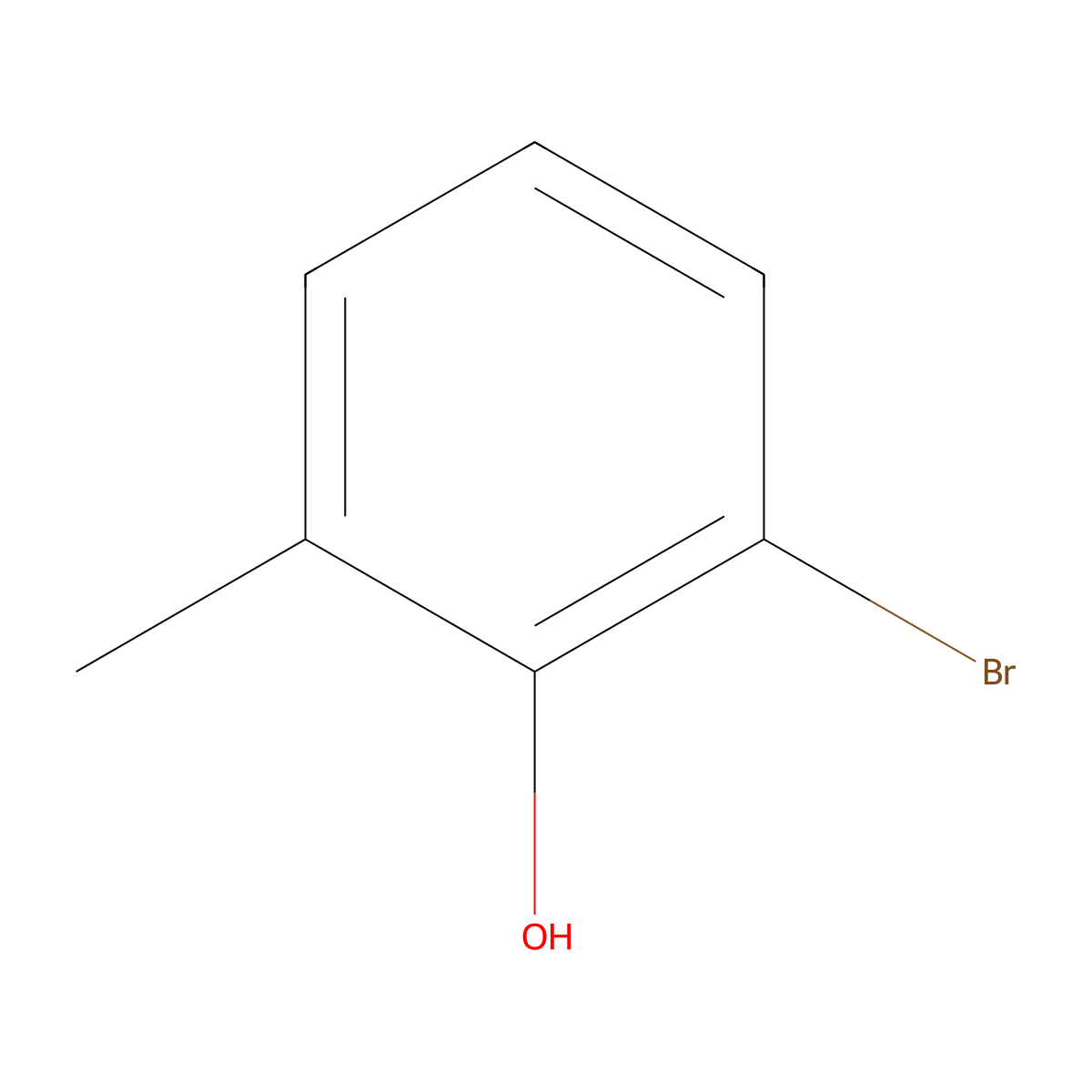 2-Bromo-6-methylphenol molecular structure, CAS 13319-71-6