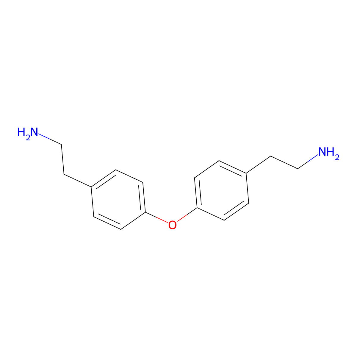 2-[4-[4-(2-Aminoethyl)phenoxy]phenyl]ethanamine molecular structure, CAS 13319-74-9