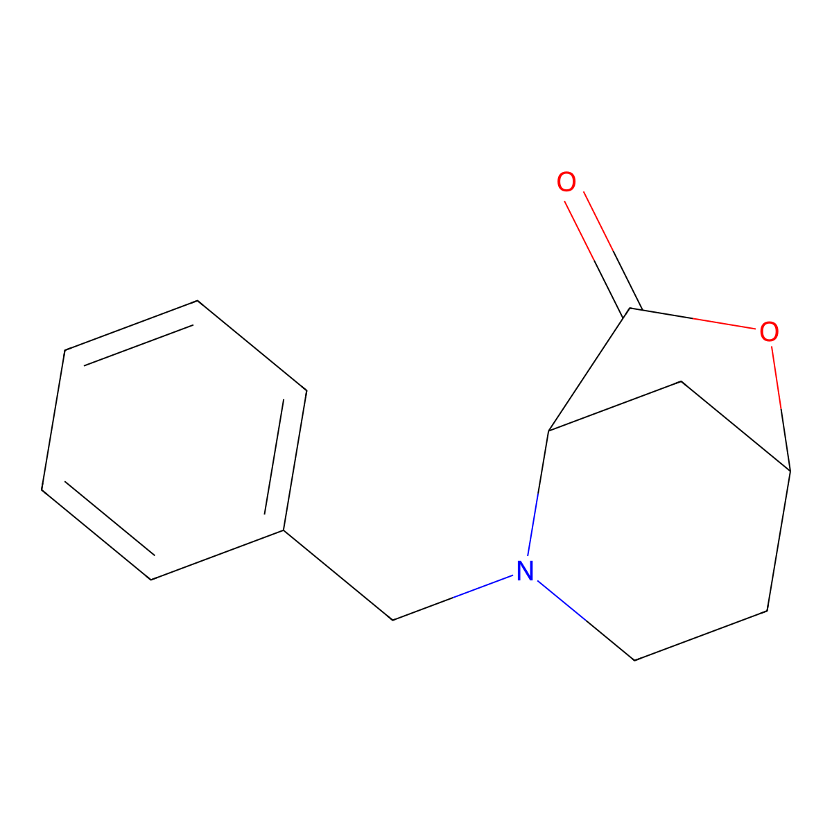 2-Benzyl-6-oxa-2-azabicyclo[3.2.1]octan-7-one molecular structure, CAS 133192-43-5