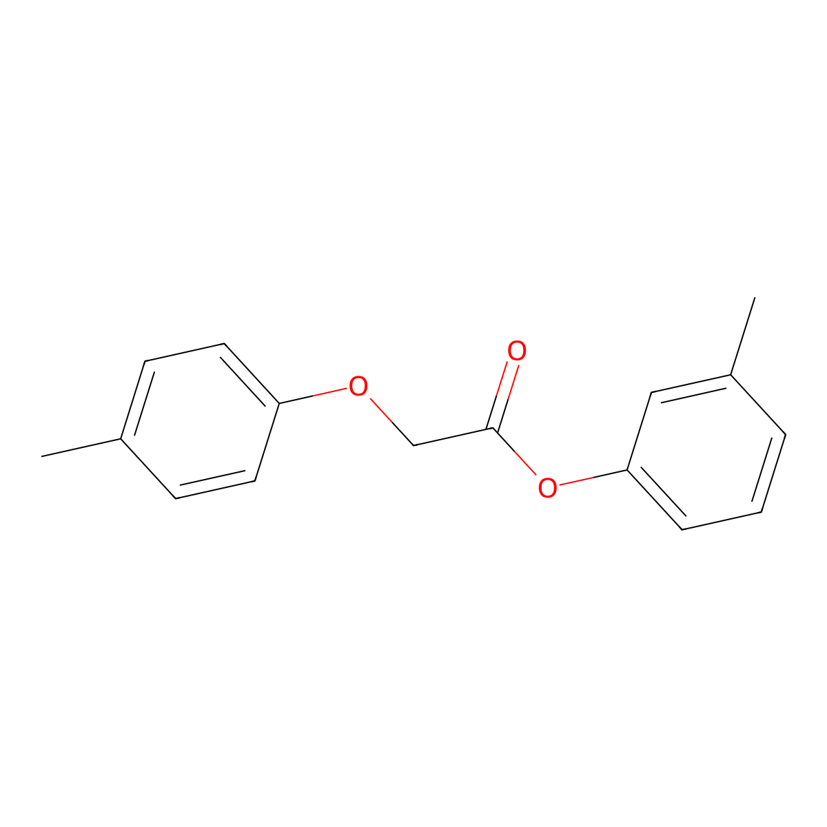 3-Methylphenyl (4-methylphenoxy)acetate molecular structure, CAS 133192-76-4