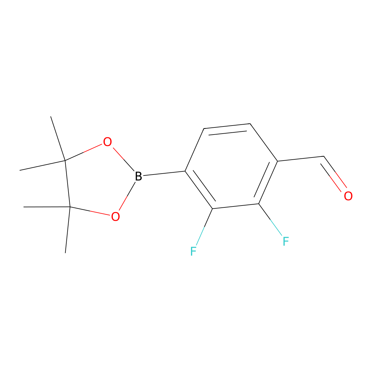 2,3-Difluoro-4-(4,4,5,5-tetramethyl-1,3,2-dioxaborolan-2-yl)benzaldehyde molecular structure, CAS 1331943-76-0