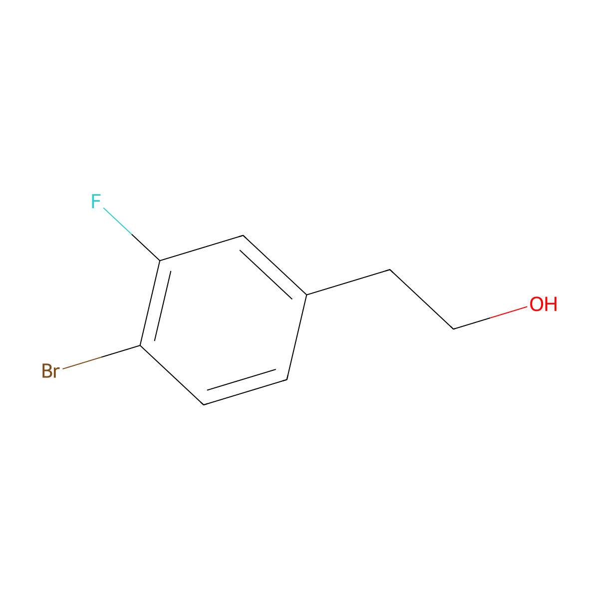 2-(4-Bromo-3-fluorophenyl)ethan-1-ol molecular structure, CAS 1331944-00-3