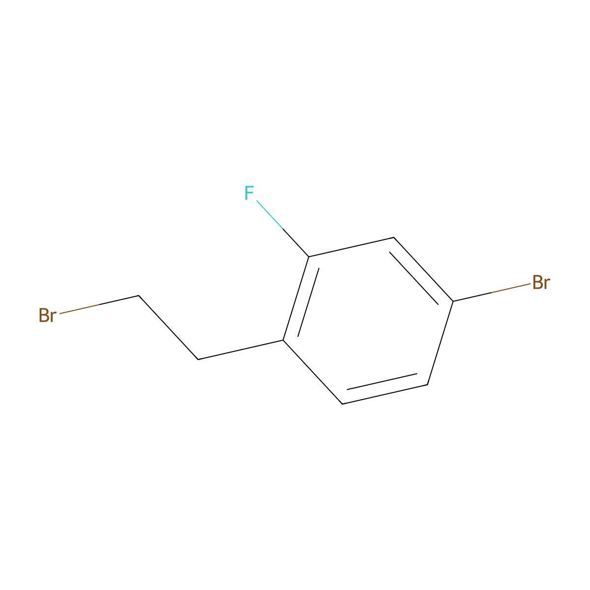 4-Bromo-1-(2-bromoethyl)-2-fluorobenzene molecular structure, CAS 1331944-48-9