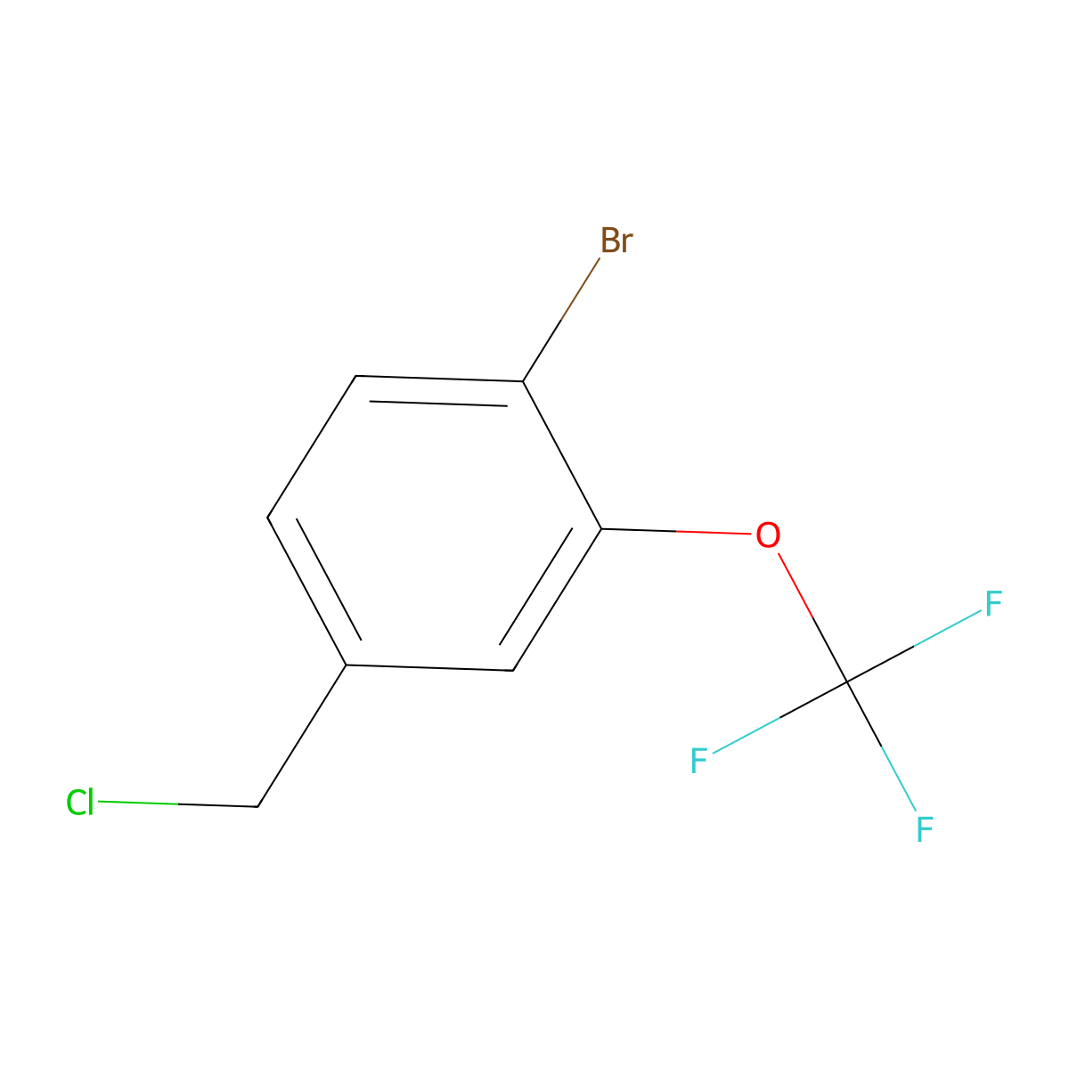 4-Bromo-3-(trifluoromethoxy)benzyl chloride molecular structure, CAS 1331944-75-2