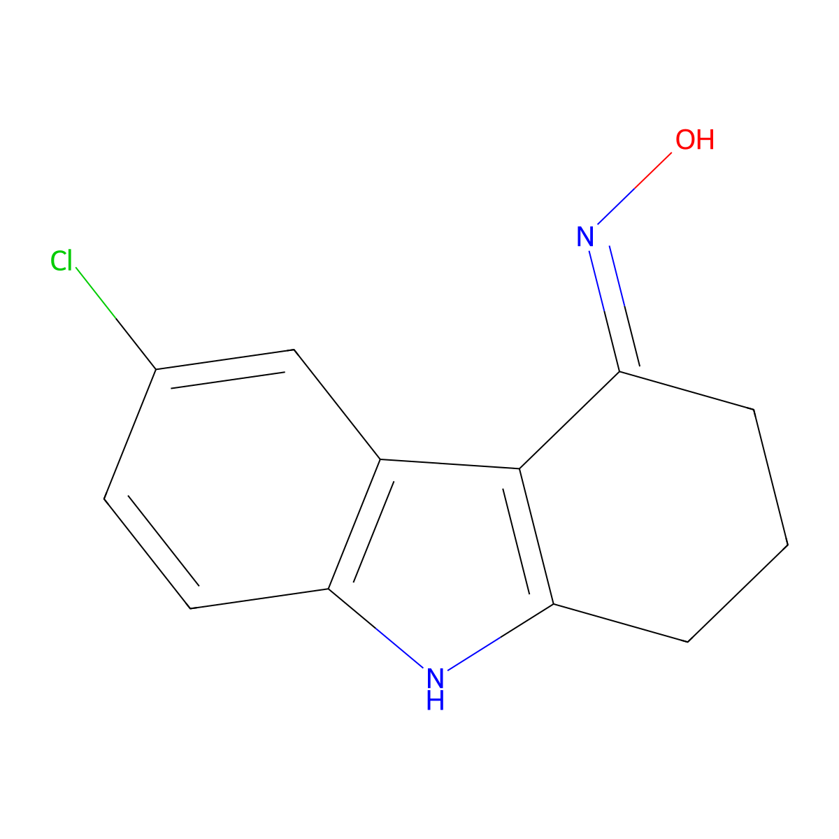 N-(6-chloro-1,2,3,9-tetrahydrocarbazol-4-ylidene)hydroxylamine molecular structure, CAS 1331947-98-8