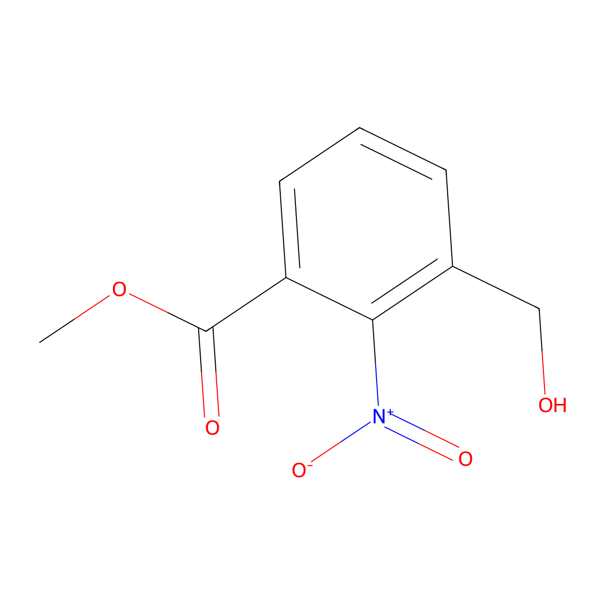 Methyl 3-(hydroxymethyl)-2-nitrobenzoate molecular structure, CAS 1331954-75-6