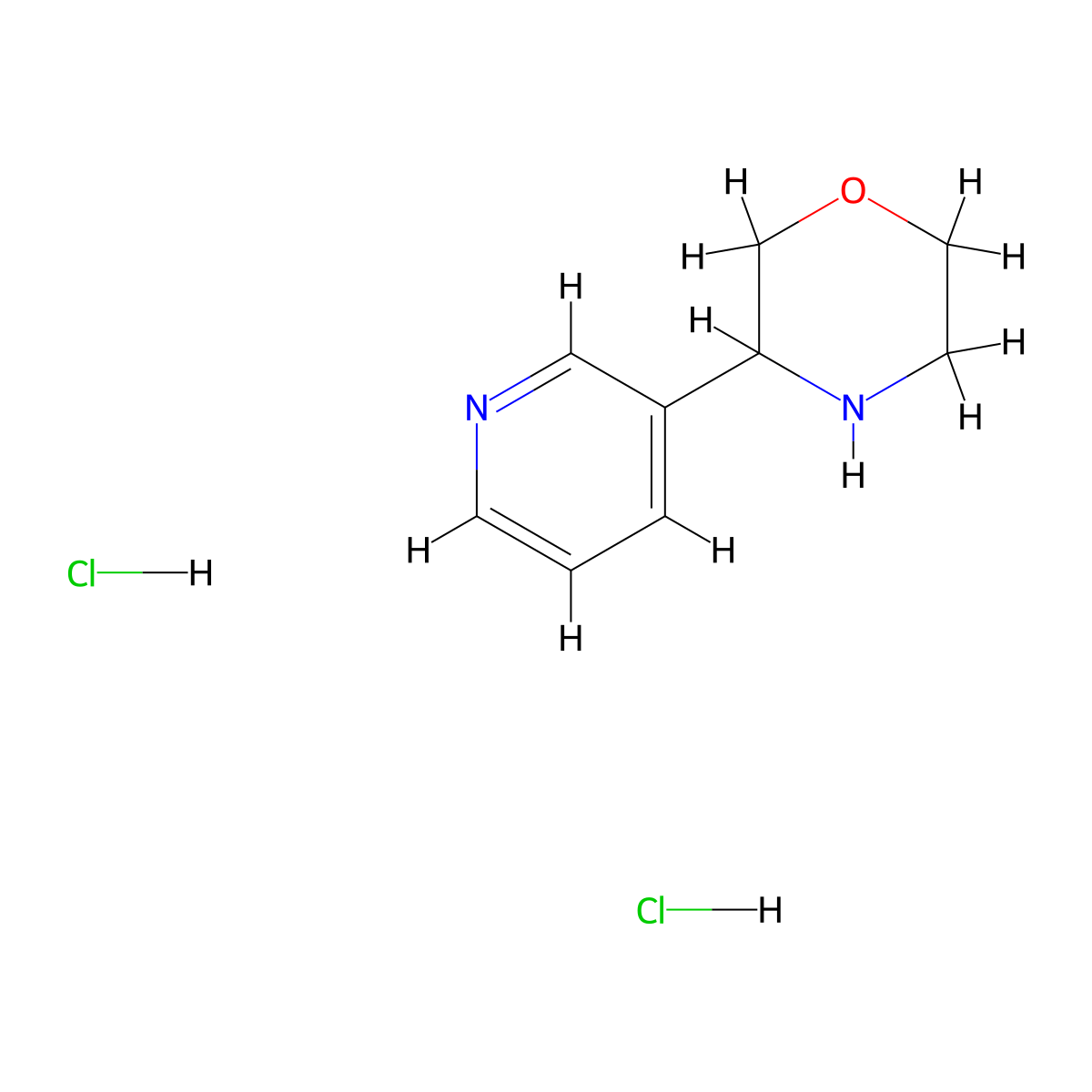 3-Pyridin-3-yl-morpholine dihydrochloride molecular structure, CAS 1331957-59-5