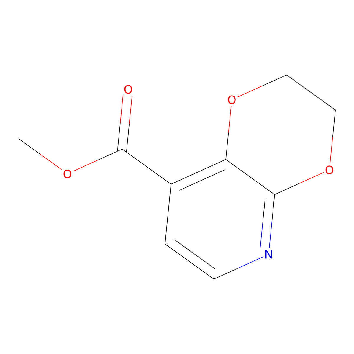 Methyl 2,3-dihydro-[1,4]dioxino[2,3-b]pyridine-8-carboxylate molecular structure, CAS 1331957-61-9