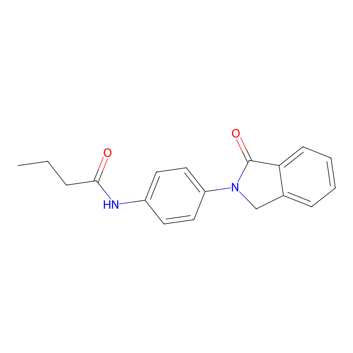 N-[4-(1-oxo-1,3-dihydro-2H-isoindol-2-yl)phenyl]butanamide molecular structure, CAS 1331992-35-8