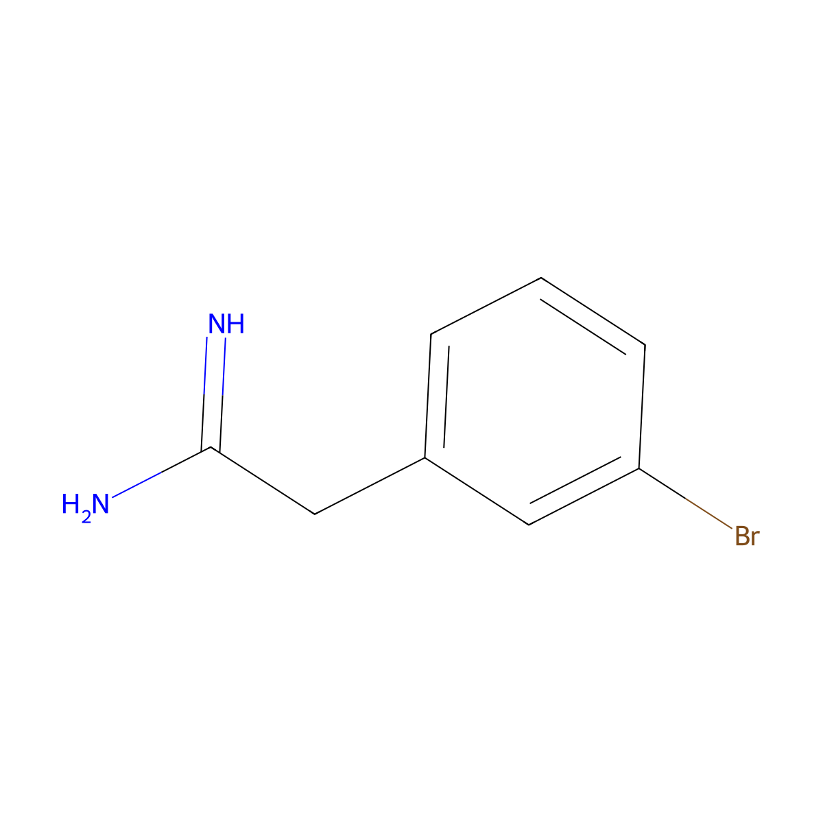 2-(3-Bromophenyl)ethanimidamide molecular structure, CAS 133200-65-4
