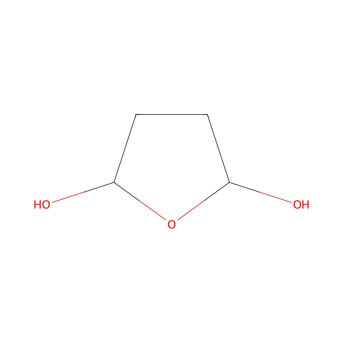 2,5-Tetrahydrofurandiol molecular structure, CAS 133200-67-6