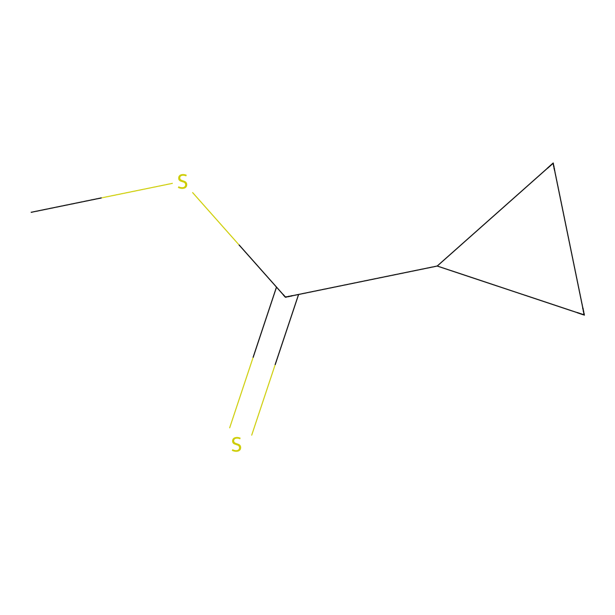 Methyl cyclopropanecarbodithioate molecular structure, CAS 133207-75-7
