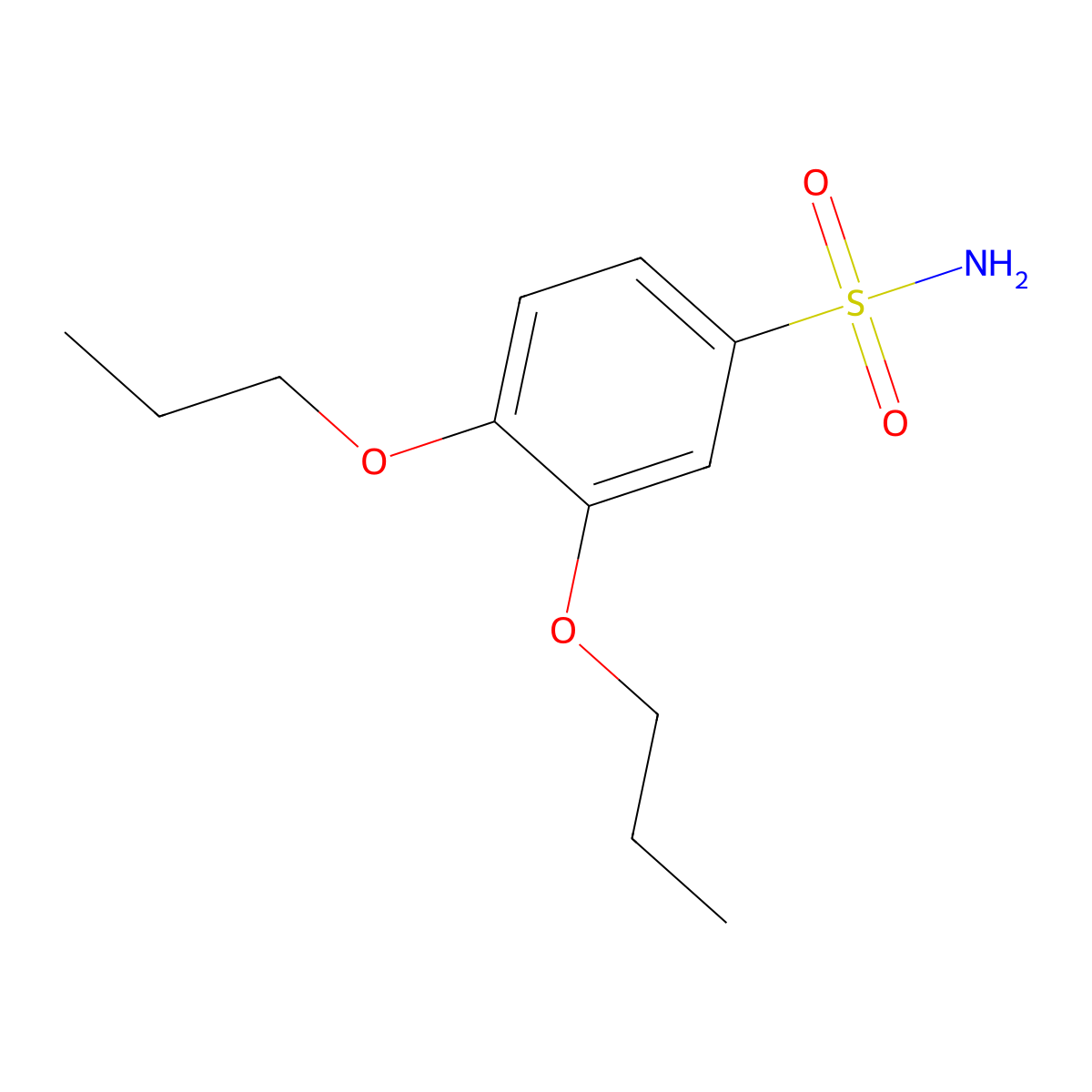 3,4-Dipropoxybenzenesulfonamide molecular structure, CAS 1332070-59-3