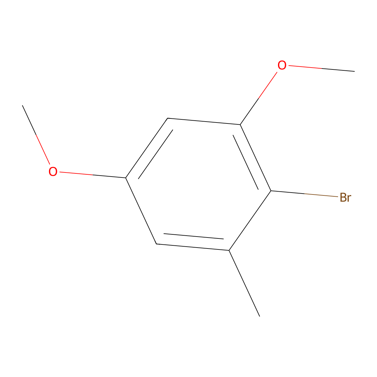 2-Bromo-3,5-dimethoxytoluene molecular structure, CAS 13321-73-8