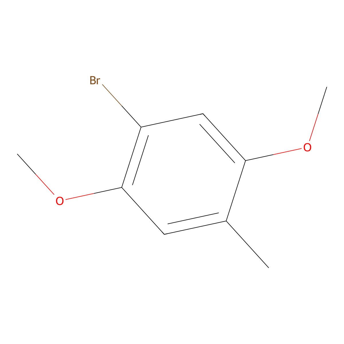 4-Bromo-2,5-dimethoxytoluene molecular structure, CAS 13321-74-9