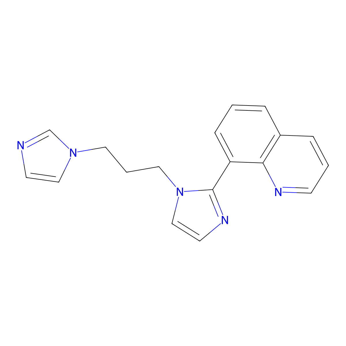 8-{1-[3-(1H-imidazol-1-yl)propyl]-1H-imidazol-2-yl}quinoline molecular structure, CAS 1332105-27-7