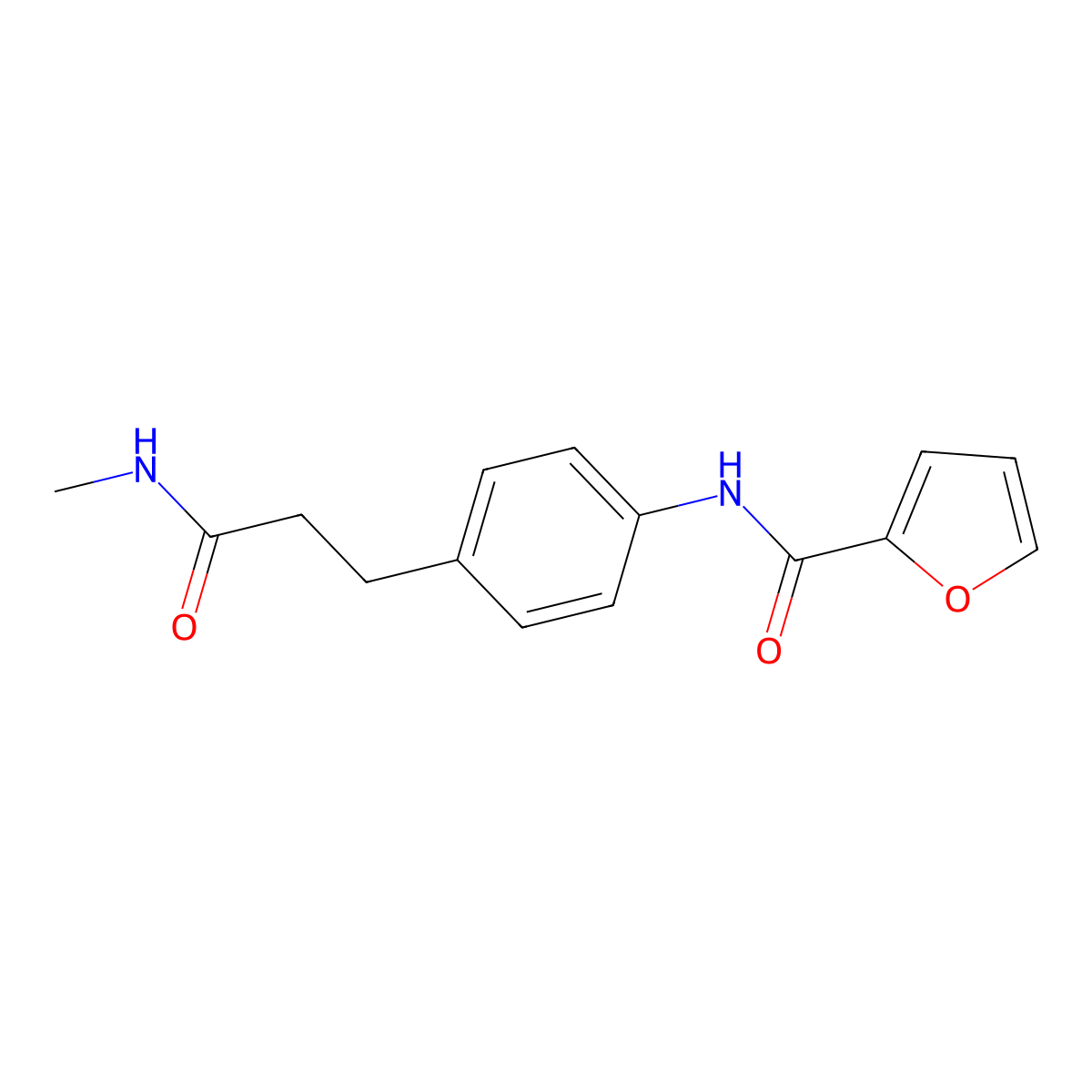 3-[4-(2-furylcarbonylamino)phenyl]-N-methylpropanamide molecular structure, CAS 1332105-59-5