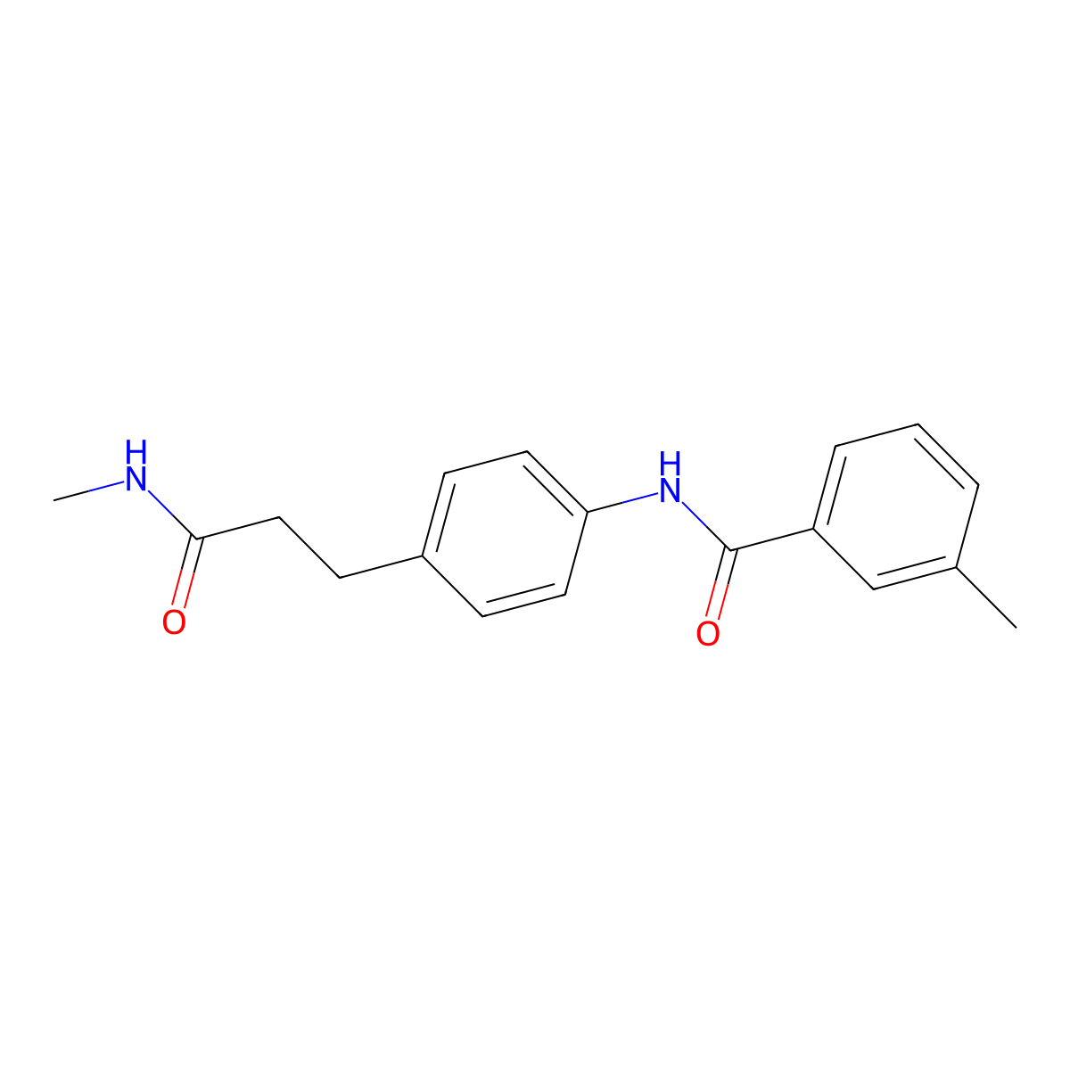 3-methyl-N-{4-[3-(methylamino)-3-oxopropyl]phenyl}benzamide molecular structure, CAS 1332107-16-0