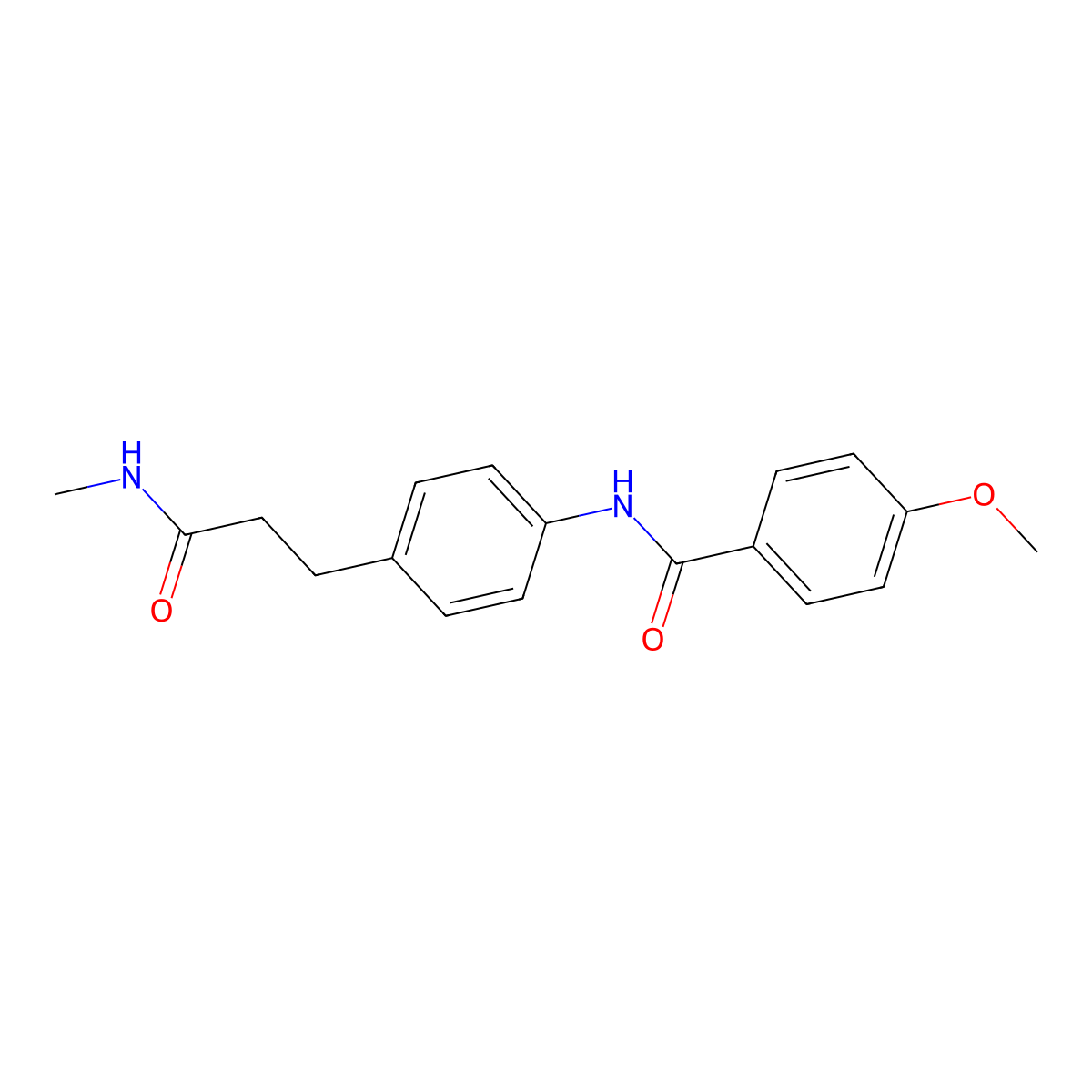 4-methoxy-N-{4-[3-(methylamino)-3-oxopropyl]phenyl}benzamide molecular structure, CAS 1332108-87-8