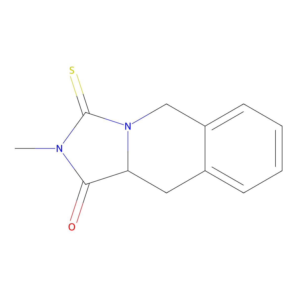 2-methyl-3-thioxo-2,3,10,10a-tetrahydroimidazo[1,5-b]isoquinolin-1(5H)-one molecular structure, CAS 133211-47-9