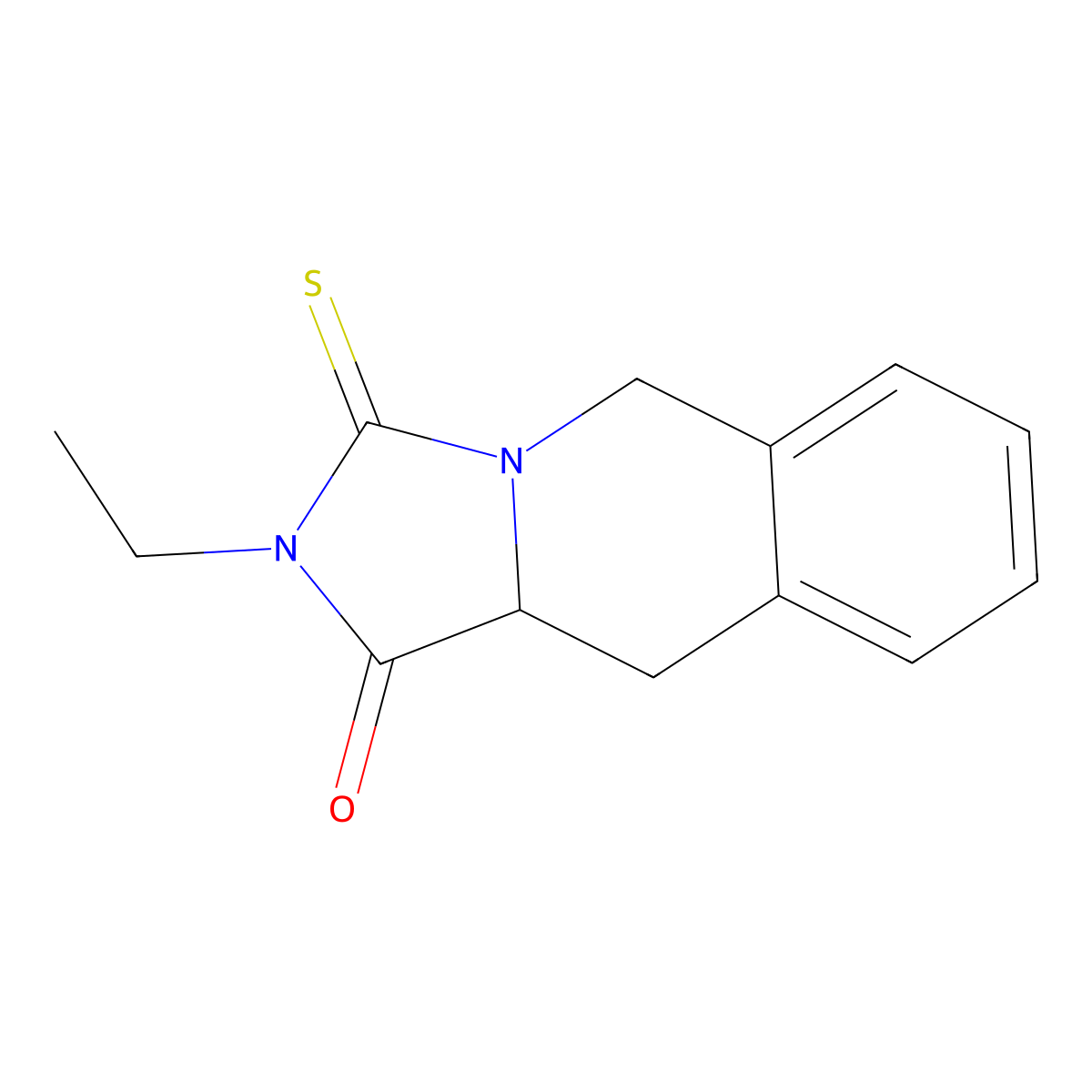 2-ethyl-3-thioxo-2,3,10,10a-tetrahydroimidazo[1,5-b]isoquinolin-1(5H)-one molecular structure, CAS 133211-48-0