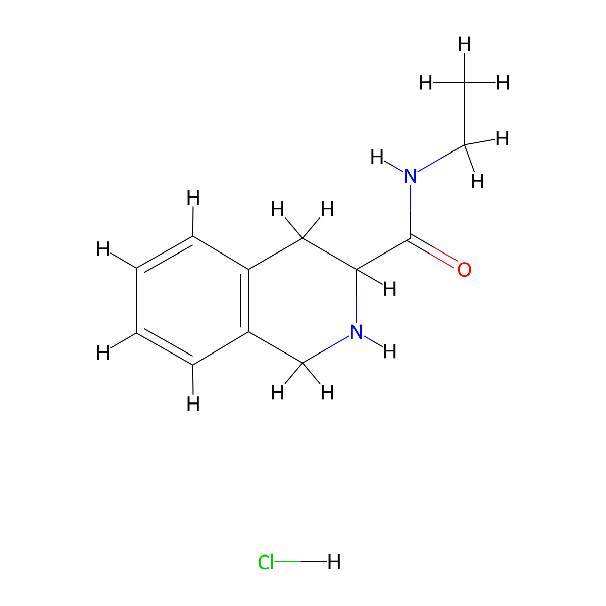N-Ethyl-1,2,3,4-tetrahydroisoquinoline-3-carboxamide hydrochloride molecular structure, CAS 133211-60-6