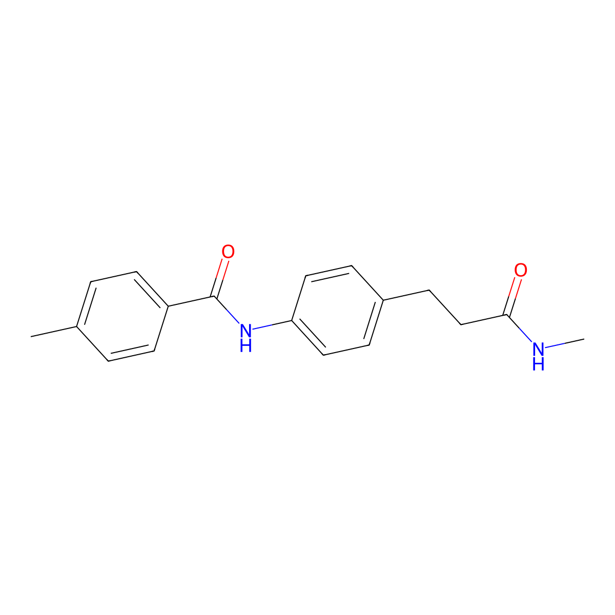 4-methyl-N-{4-[3-(methylamino)-3-oxopropyl]phenyl}benzamide molecular structure, CAS 1332152-47-2