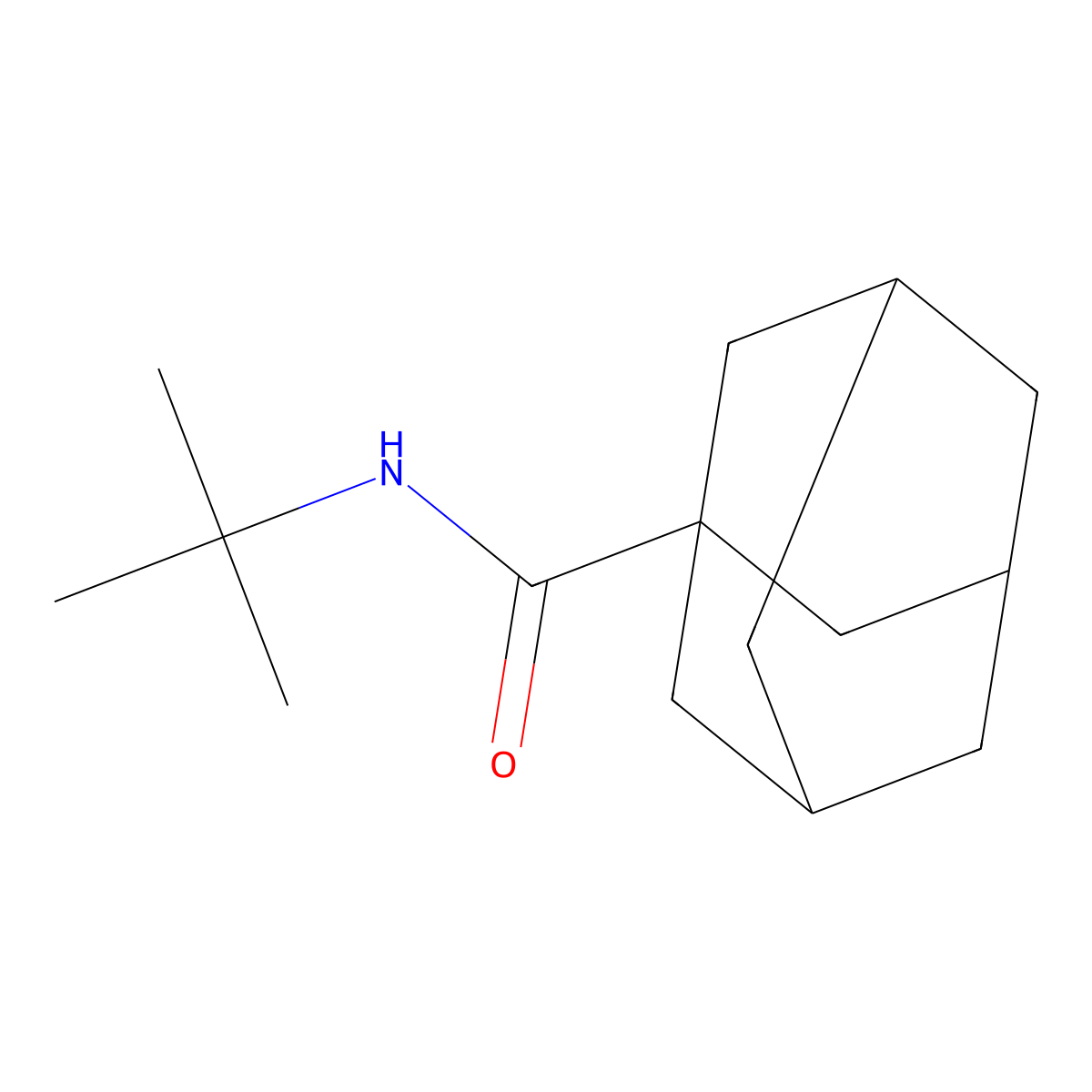 N-tert-butyladamantane-1-carboxamide molecular structure, CAS 133216-42-9