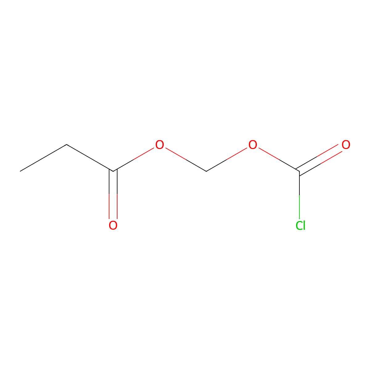 Propanoyloxymethyl Carbonochloridate molecular structure, CAS 133217-90-0