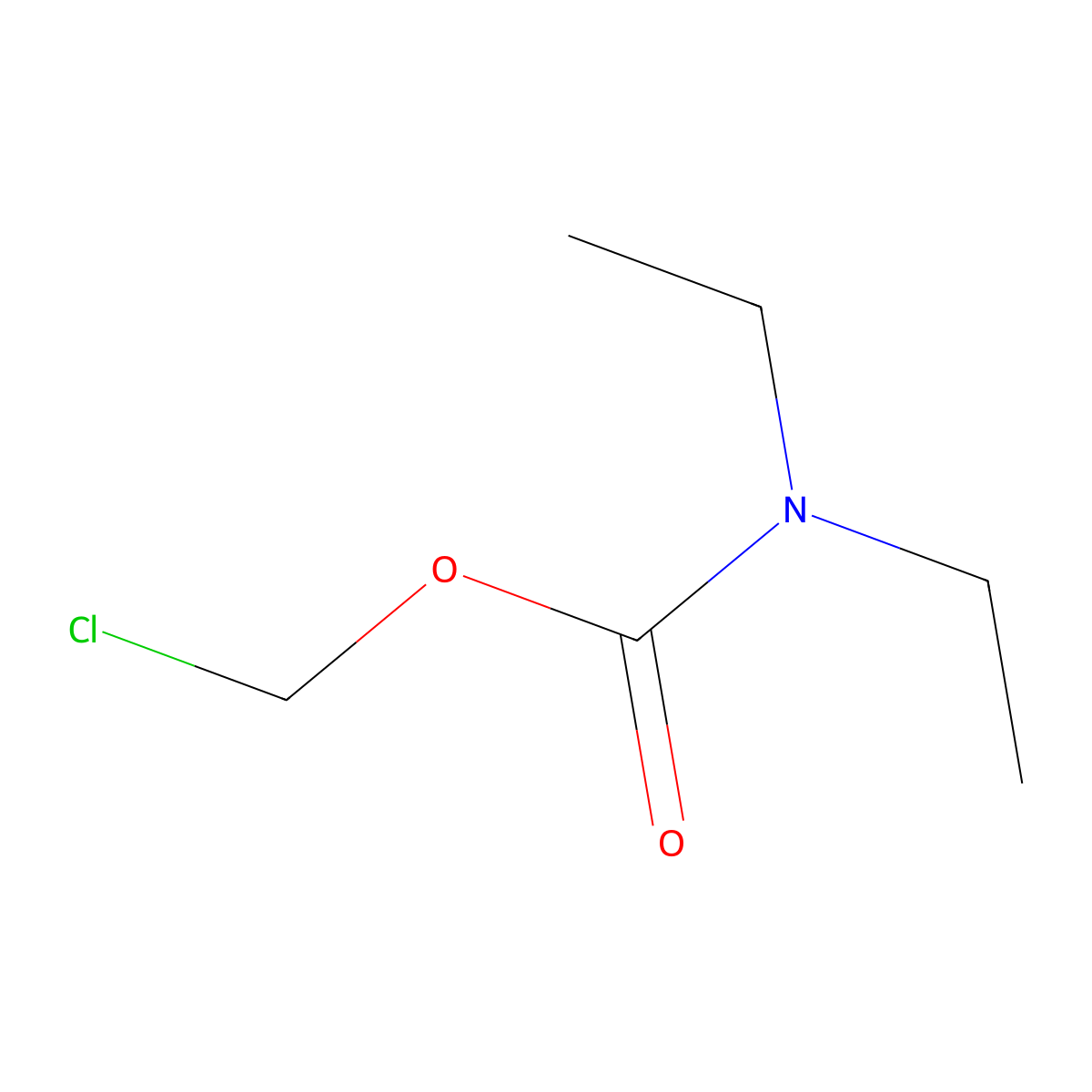 Chloromethyl diethylcarbamate molecular structure, CAS 133217-92-2