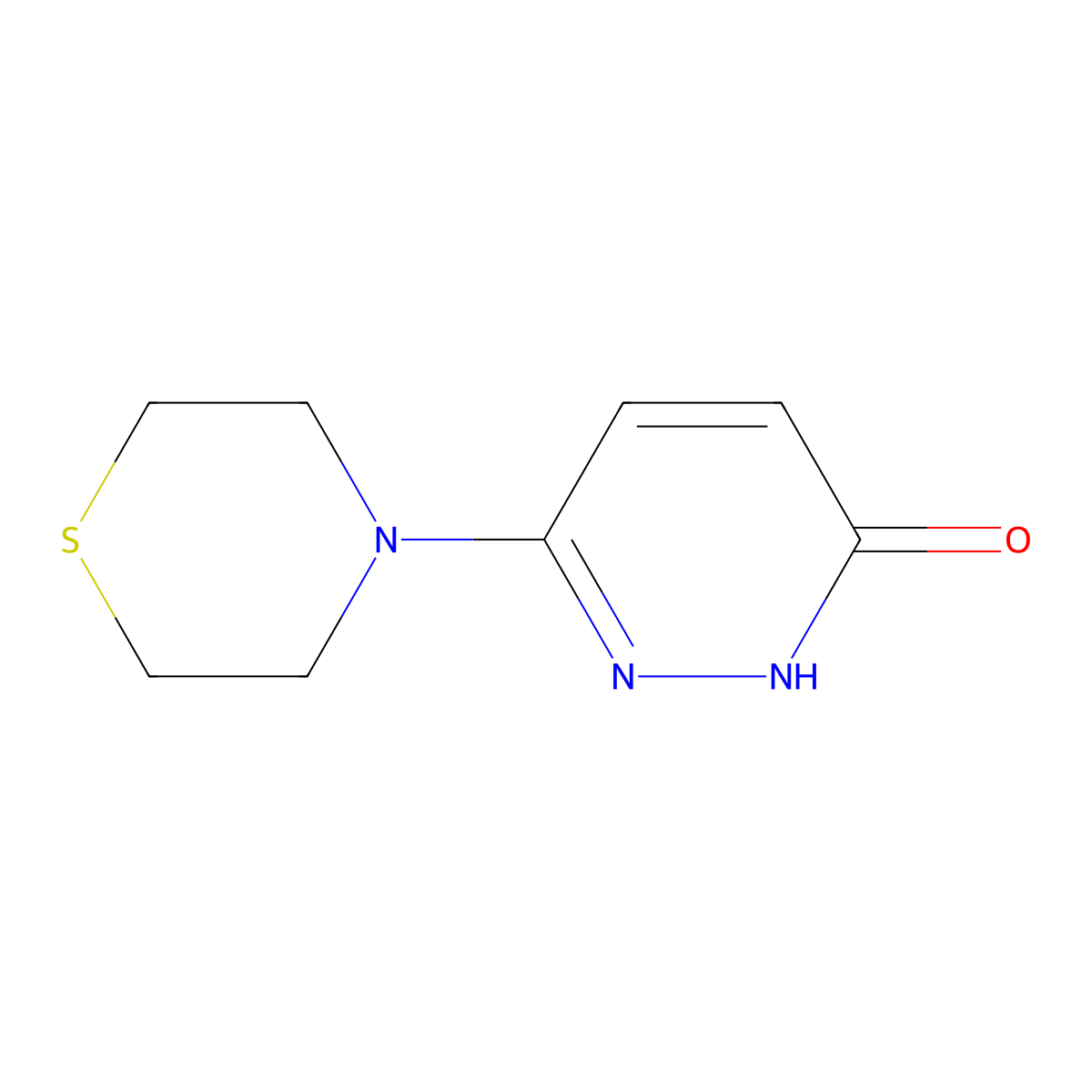 6-(Thiomorpholin-4-yl)-2,3-dihydropyridazin-3-one molecular structure, CAS 1332172-25-4
