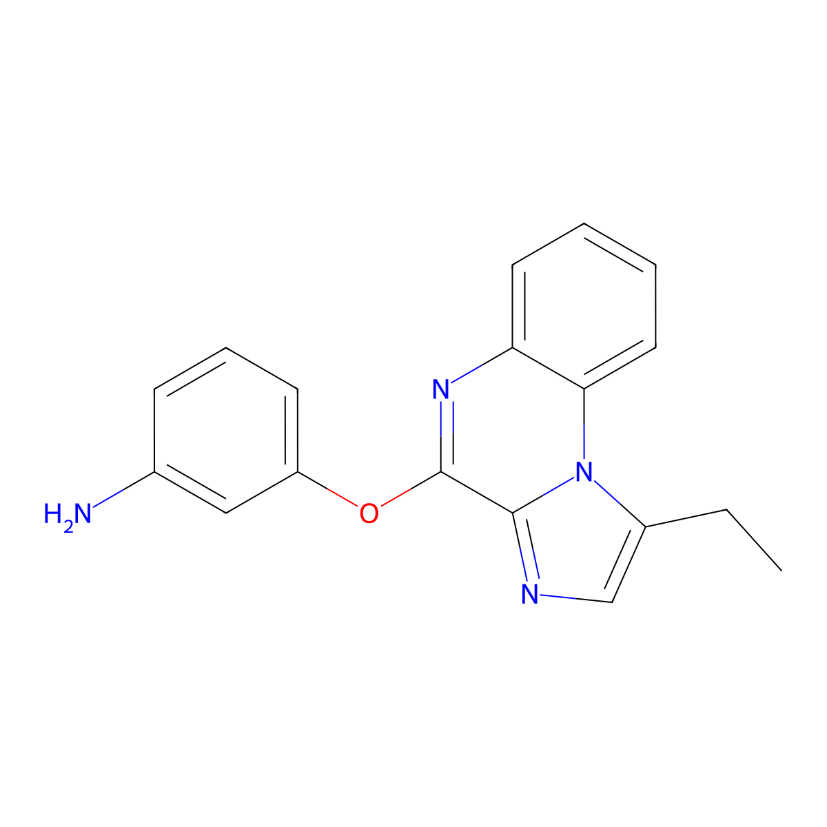 3-[(1-Ethylimidazo[1,2-a]quinoxalin-4-yl)oxy]aniline molecular structure, CAS 1332172-26-5