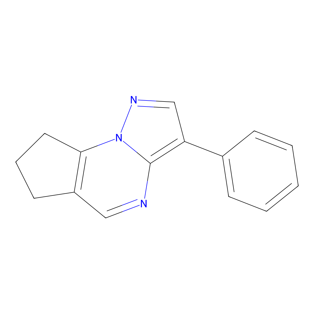 3-phenyl-7,8-dihydro-6H-cyclopenta[e]pyrazolo[1,5-a]pyrimidine molecular structure, CAS 1332172-58-3