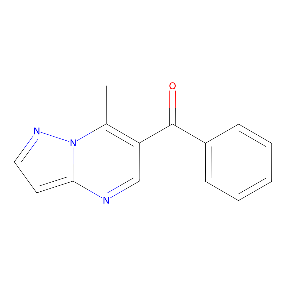 (7-Methylpyrazolo[1,5-a]pyrimidin-6-yl)(phenyl)methanone molecular structure, CAS 1332173-23-5